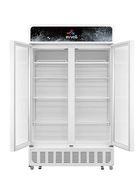 Hover image for ثلاجة عرض بابين من إيفولي بسعة 750 لتر - EVSCM-750W