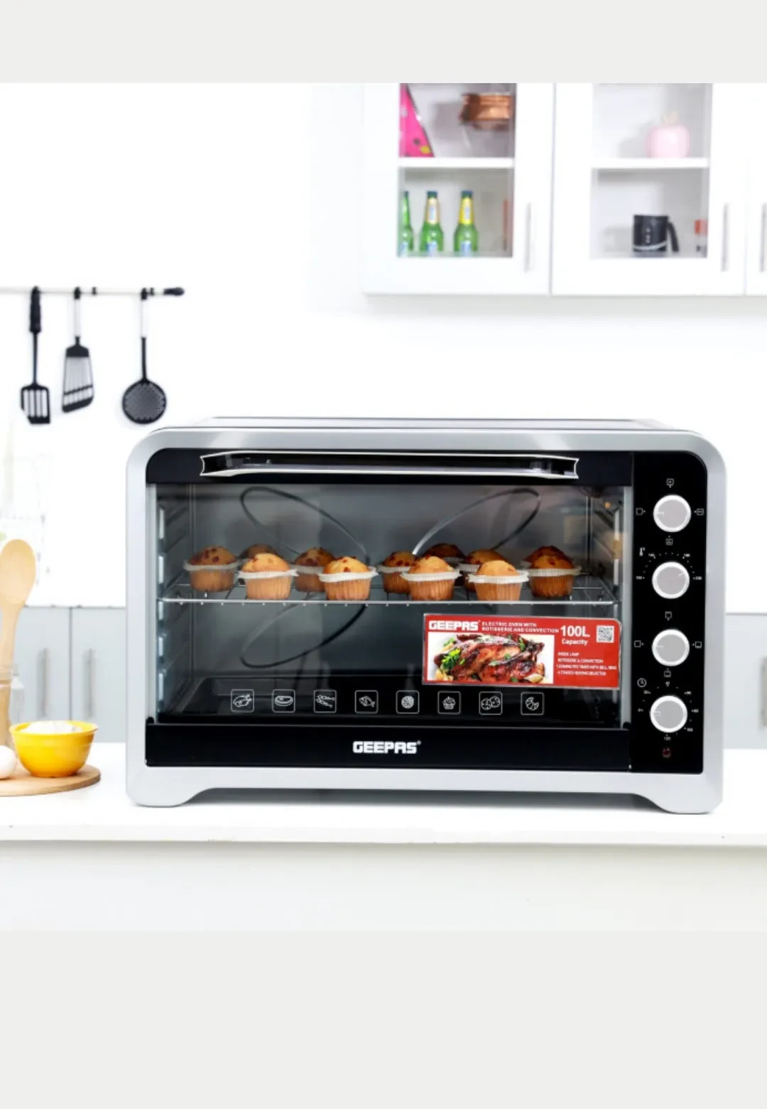 فرن كهربائي جيباس سعة 100 لتر موديل: GO4406N - صورة المنتج 3