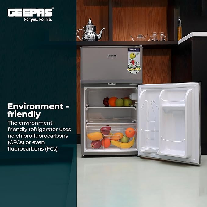 صورة مصغرة للمنتج ثلاجة جيباس وقافي بابين مكتبي ثلج موديل:GRF1259GPE-N - 4