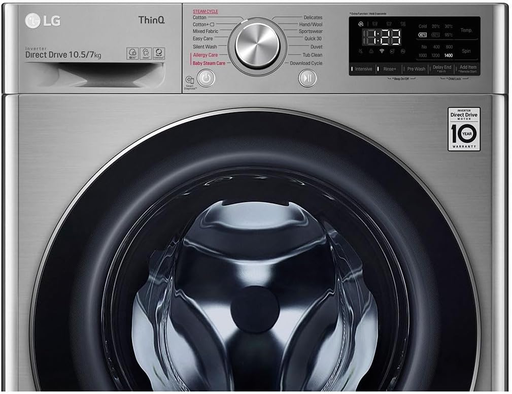صورة مصغرة للمنتج غسالة ملابس LG أوتوماتيكية – سعة 10 كجم – موديل F4V5RGP2T - 7