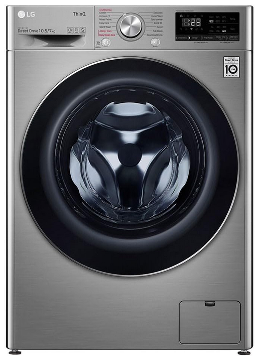 صورة مصغرة للمنتج غسالة ملابس LG أوتوماتيكية – سعة 10 كجم – موديل F4V5RGP2T - 1