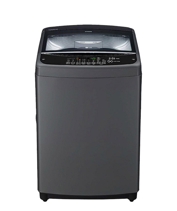 غسالة ملابس LG تحميل علوي – سعة 10 كجم – أوتوماتيكية بالكامل – إنفرتر ذكي – Turbo Drum – لون أسود – موديل T1066NEFVF2TH