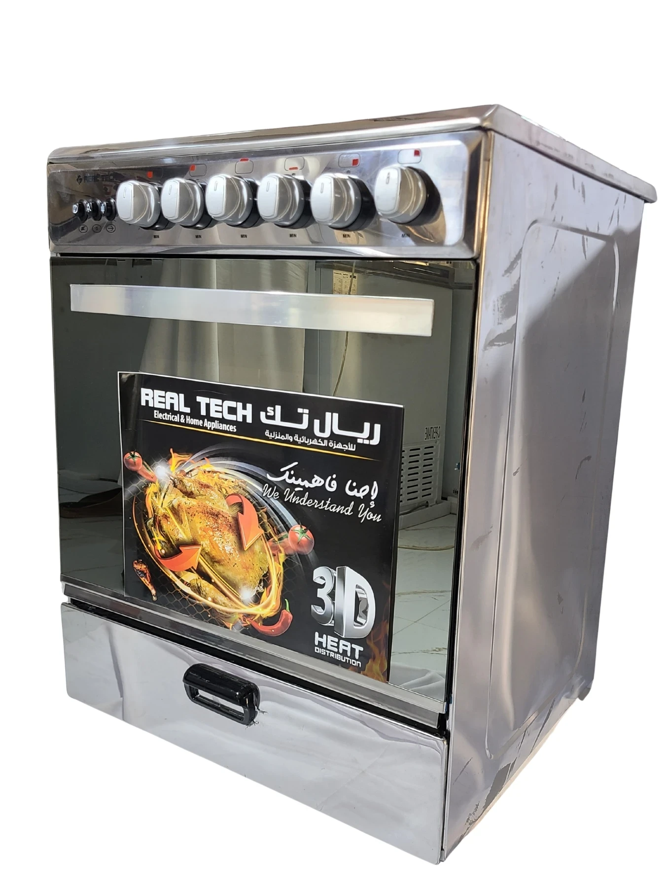 فرن غاز  ريال تك 60×60 استيل 100% مواصفات كاملة – موديل 915 - صورة المنتج 7