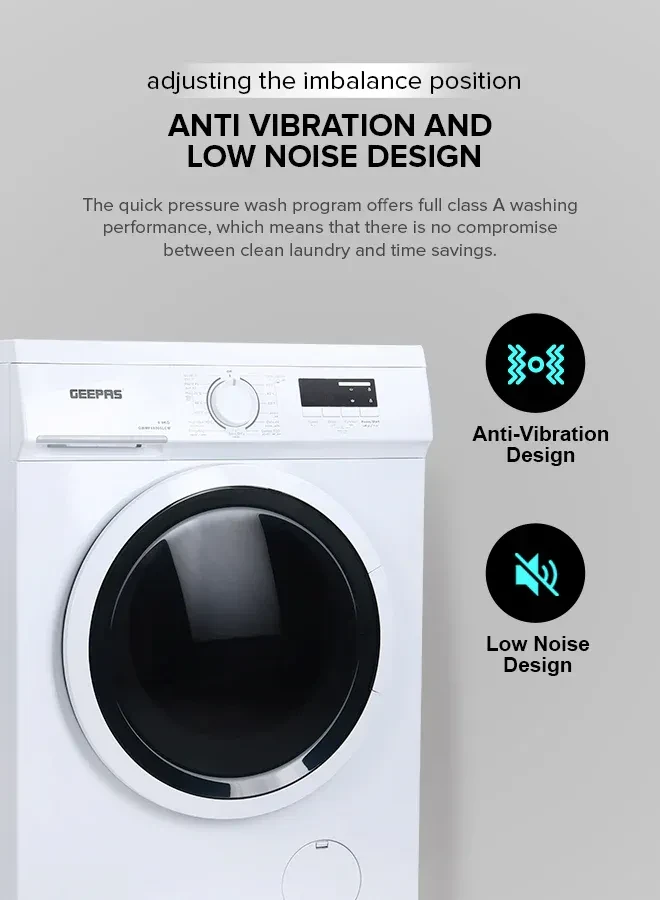 غسالة جيباس تحميل أمامي، سعة 6 كجم  موديل GWMF68005LCM - صورة المنتج 7
