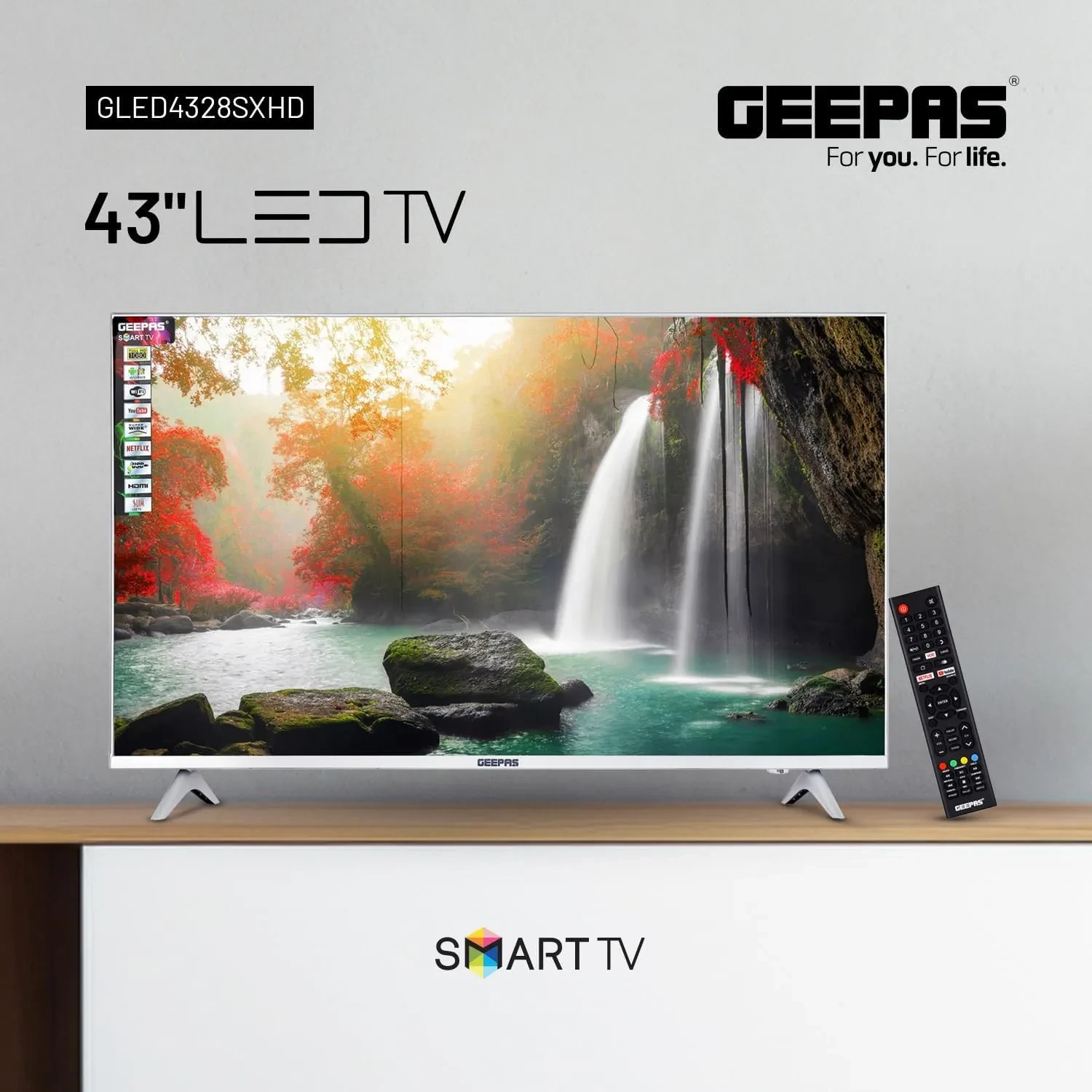 صورة مصغرة للمنتج شاشة جيباس مقاس  43 بوصة سمارت  موديل GLED4323TSFHD - 8